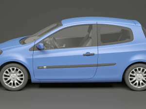 renault clio 3-door hatchback 3D Model