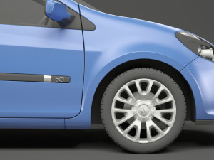 renault clio 3-door hatchback Model 3D