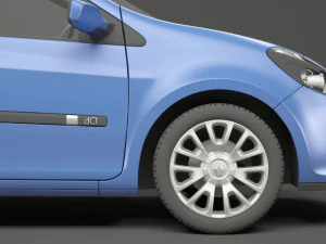 renault clio 3-door hatchback 3D Model