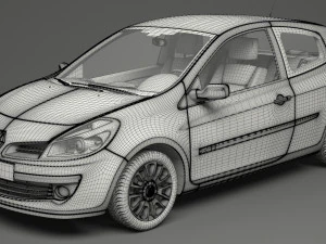 renault clio 3-door hatchback 3D Model