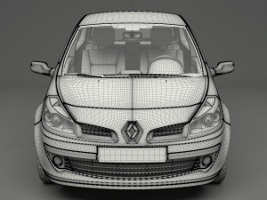 renault clio 3-door hatchback Model 3D