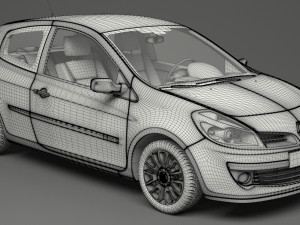 renault clio 3-door hatchback Model 3D