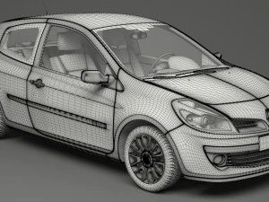 renault clio 3-door hatchback 3D Model