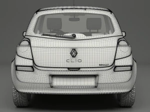 renault clio 3-door hatchback 3D Model