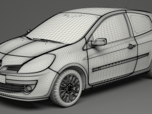 renault clio 3-door hatchback Model 3D