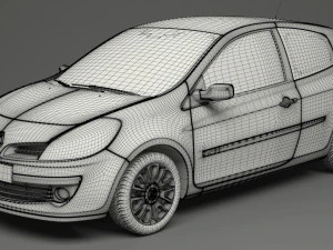 renault clio 3-door hatchback 3D Model