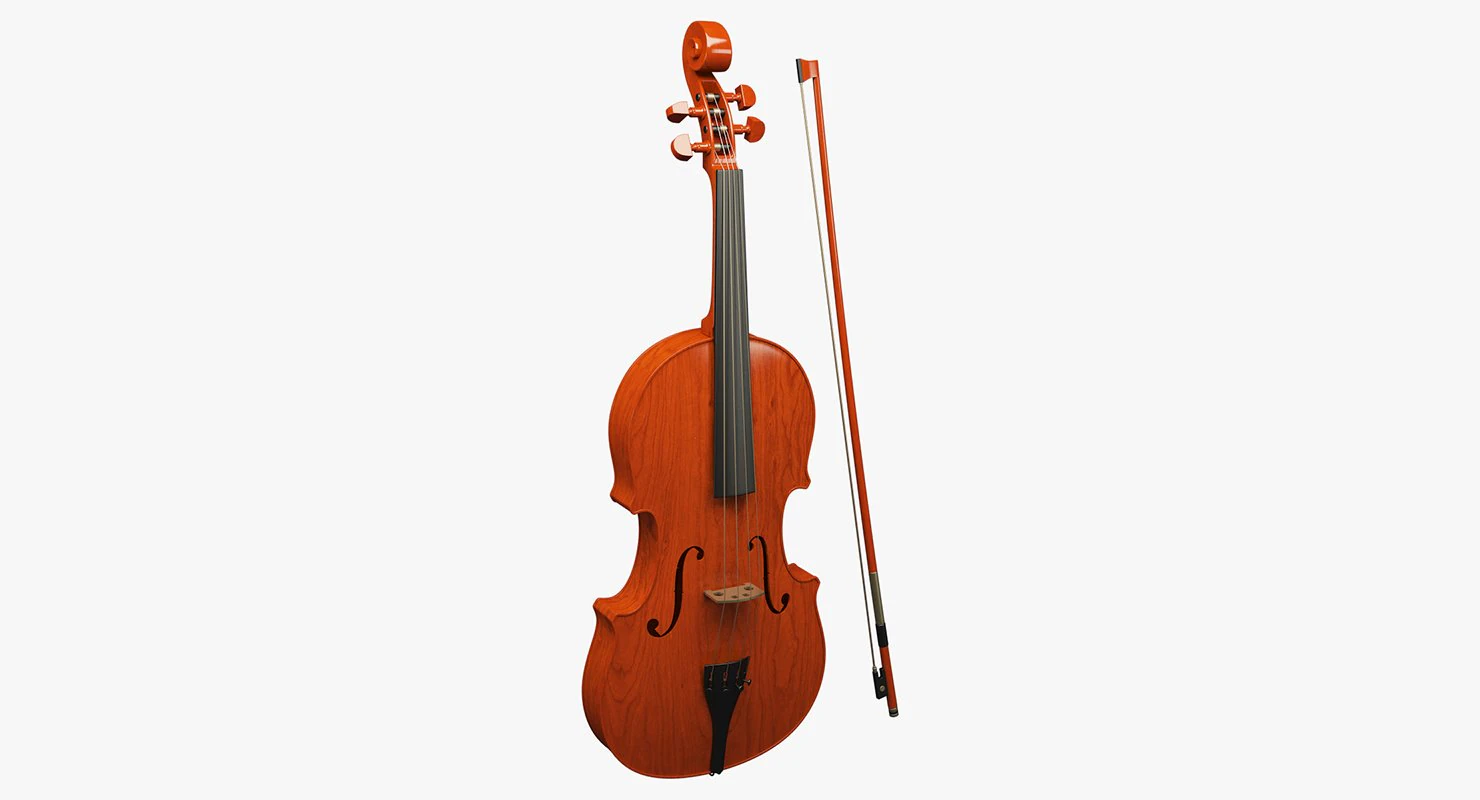 generic violin 01 3D Model .c4d .max .obj .3ds .fbx .stl .blend 
