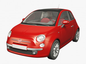 fiat 500 hatchback 3D Model