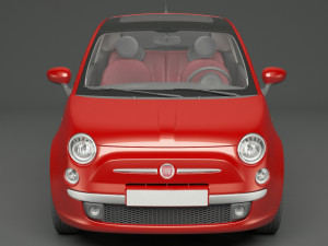 fiat 500 hatchback 3D मॉडल