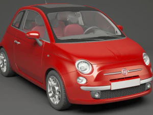 fiat 500 hatchback 3D Model