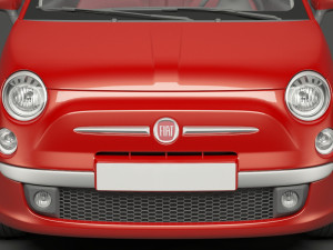 fiat 500 hatchback 3D मॉडल