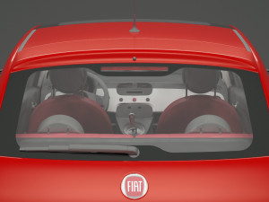 fiat 500 hatchback 3D मॉडल