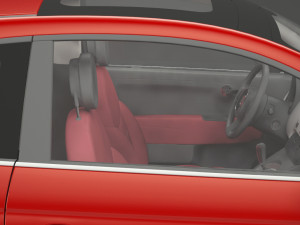 fiat 500 hatchback 3D मॉडल