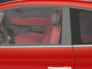fiat 500 hatchback 3D मॉडल