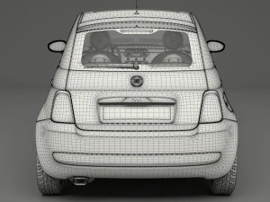 fiat 500 hatchback 3D Model