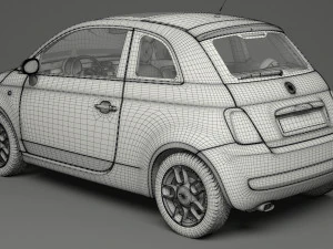 fiat 500 hatchback 3D Model