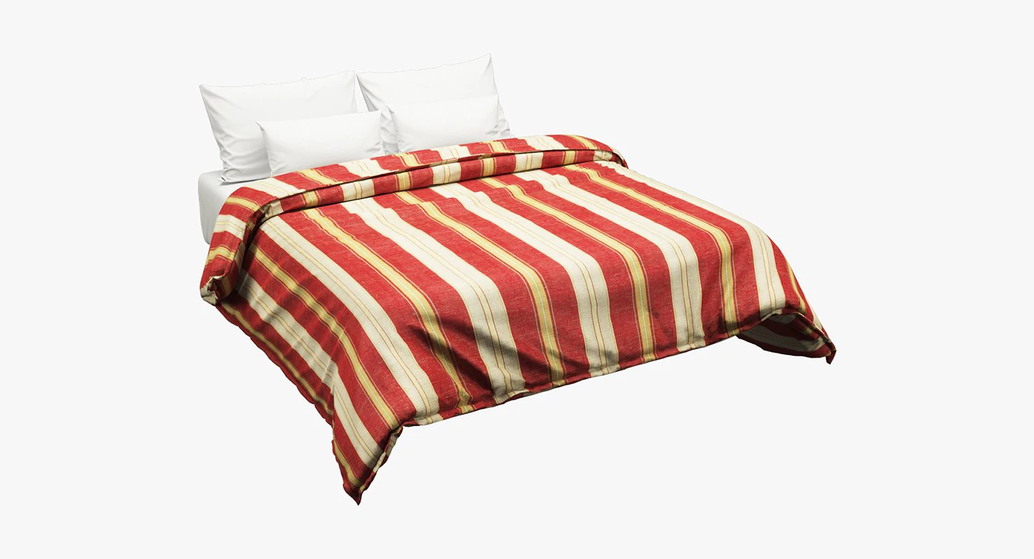 photorealistic bed set 013 3D Model .c4d .max .obj .3ds .fbx .stl .blend 
