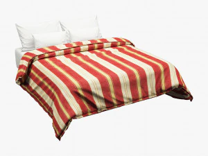 photorealistic bed set 013 3D Model