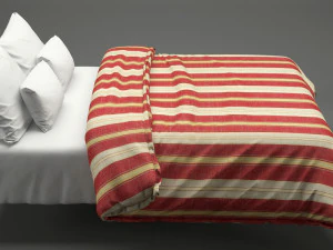 photorealistic bed set 013 3D Model