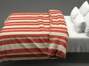 photorealistic bed set 013 3D Model