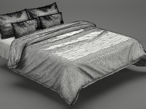 photorealistic bed set 013 Modèle 3D