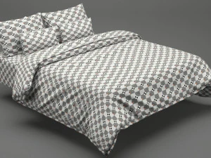 photorealistic bed set 013 3D Model