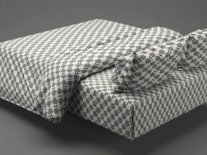 photorealistic bed set 013 3D Model