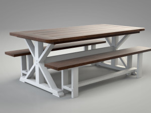 farm table 3D 모델