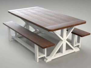 農場のテーブル 3Dモデル