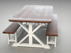 農場のテーブル 3Dモデル