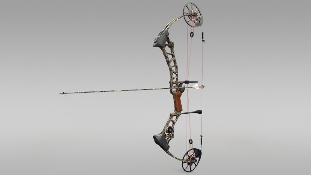 compound bow with arrow Model 3D .c4d .max .obj .3ds .fbx .stl .blend 
