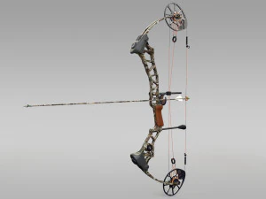 矢付き複合弓 3Dモデル