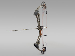 compound bow with arrow Model 3D