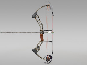 compound bow with arrow Model 3D