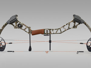 compound bow with arrow Model 3D