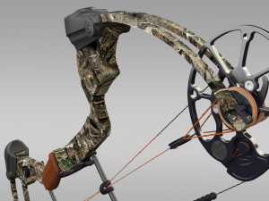 compound bow with arrow Model 3D