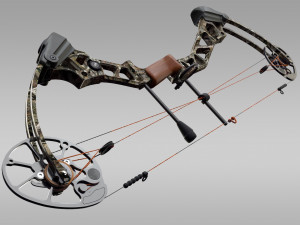 compound bow with arrow Model 3D