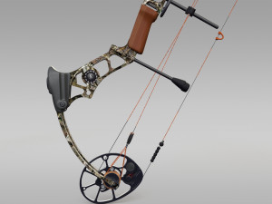 compound bow with arrow Model 3D
