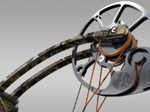 compound bow with arrow Model 3D