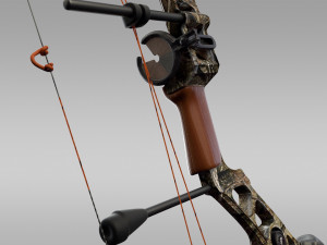 compound bow with arrow Model 3D