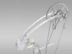 compound bow with arrow Model 3D