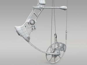 compound bow with arrow Model 3D