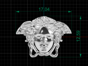 versace medusa pendant Modelo de impresión 3D