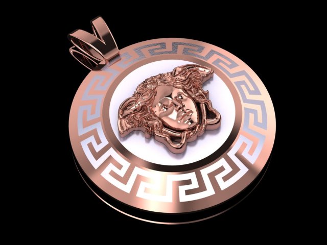 versade medusa necklace enamel necklace 3D-Druckmodell .c4d .max .obj .3ds .fbx .stl .blend 