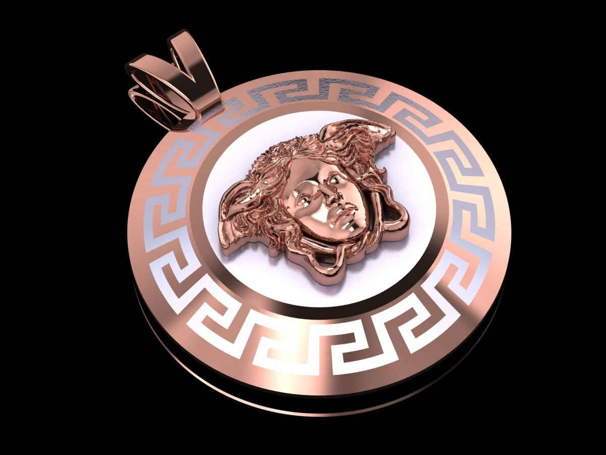 versade medusa necklace enamel necklace 3D Print Model .c4d .max .obj .3ds .fbx .stl .blend 