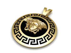 versade medusa necklace enamel necklace 3D-Druckmodell