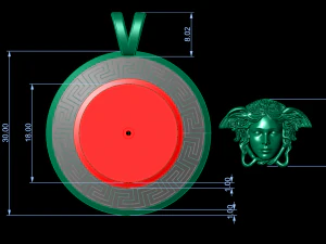 versade medusa necklace enamel necklace 3D Print Model