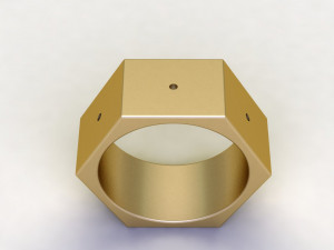 versace hexagon ring Modelo de Impressão 3D