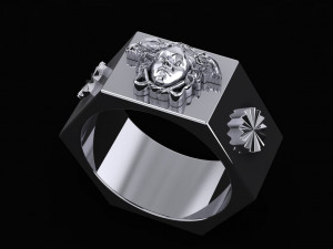 versace hexagon ring Modelo de Impressão 3D
