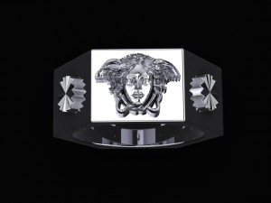 versace hexagon ring Modelo de Impressão 3D